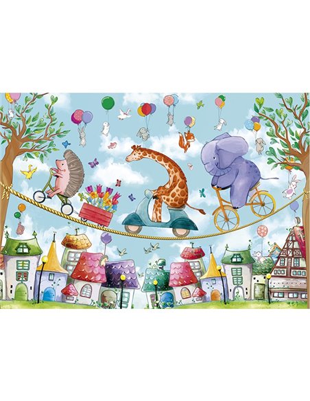 PUZZLE 36 P - Animaux Acrobates