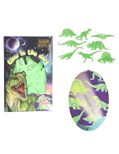 Dino World Sticker brille dans le noir