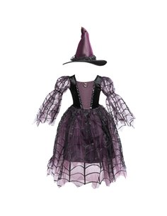 Robe de sorcière araignée avec chapeau,  taille 7-8 ans