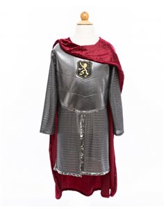 Tunique de chevalier avec cape, argent, taille 5-6 ans