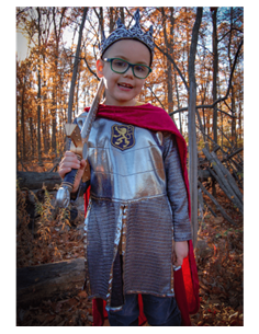 Tunique de chevalier avec cape, argent, taille 5-6 ans 2