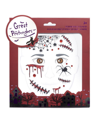 Autocollants pour le visage - thème zombie