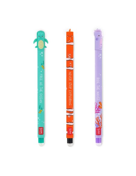  Set de 3 stylos gel effacables - Under the Sea 
