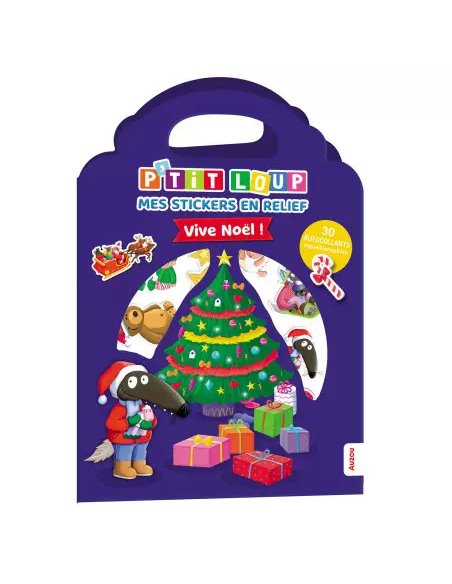 P'tit loup - Mes stickers en relief - Vive noël       