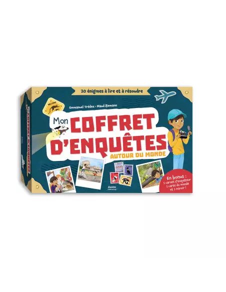 Mon coffret d'enquêtes autour du monde - 20 énigmes à lire et à résoudre
