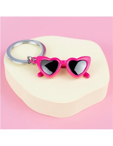 Porte-clé Lunettes Coeurs