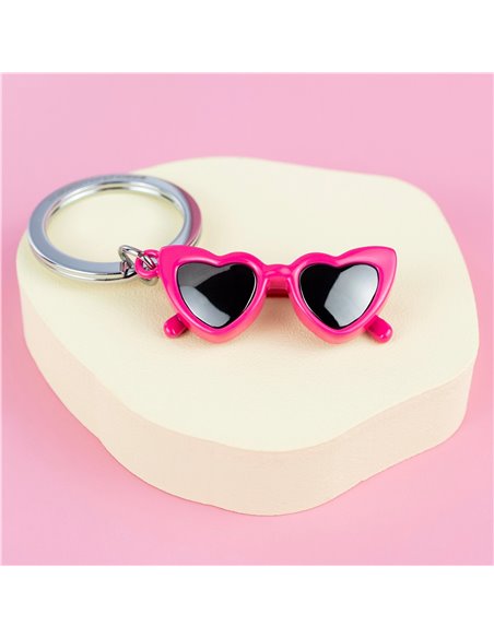 Porte-clé Lunettes Coeurs