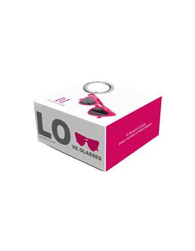 Porte-clé Lunettes Coeurs