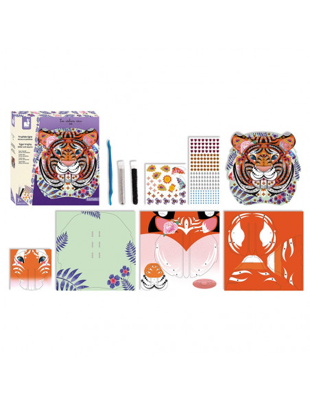 TROPHEE TIGRE STRASS ET PAILLETTES
