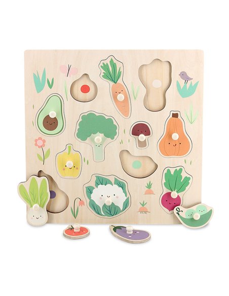  Encastrement boutons bois Légumes du jardin  