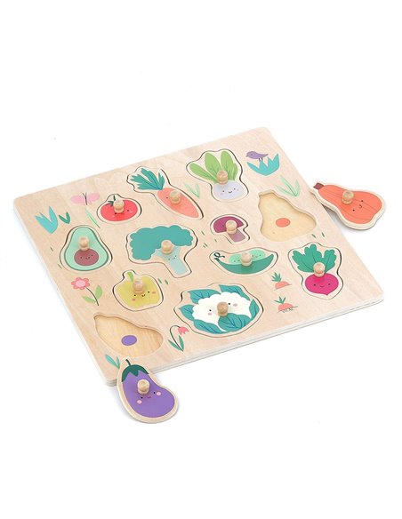  Encastrement boutons bois Légumes du jardin  