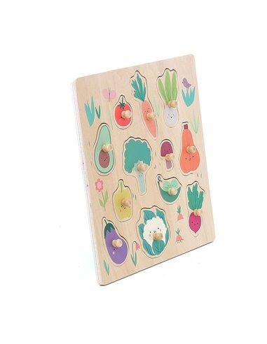  Encastrement boutons bois Légumes du jardin  