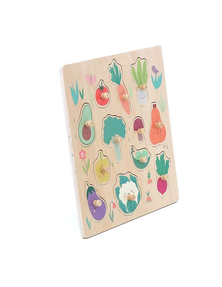  Encastrement boutons bois Légumes du jardin  