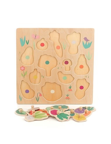  Encastrement boutons bois Légumes du jardin  