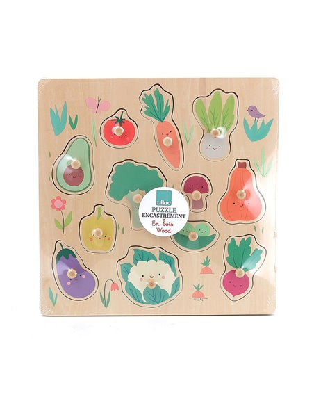  Encastrement boutons bois Légumes du jardin  