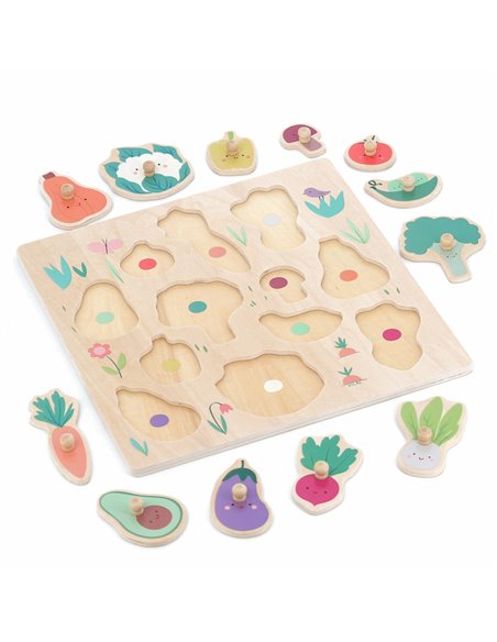 Encastrement boutons bois Légumes du jardin  