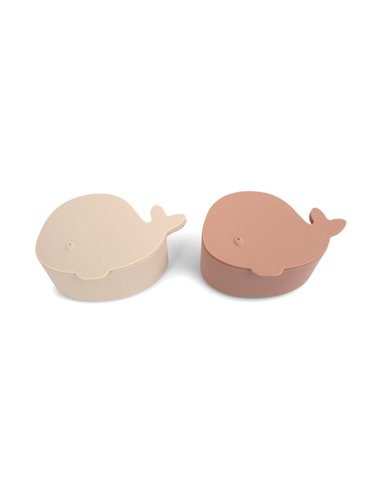  filibabba - 2 snack boxes Baleine Blush                 