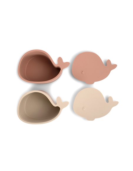  filibabba - 2 snack boxes Baleine Blush                 
