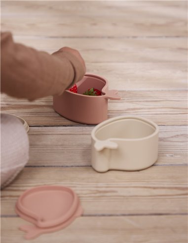  filibabba - 2 snack boxes Baleine Blush                 
