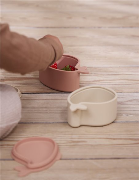  filibabba - 2 snack boxes Baleine Blush                 