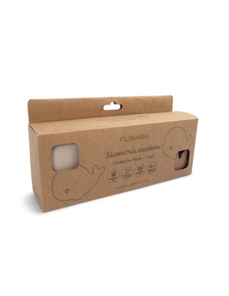  filibabba - 2 snack boxes Baleine Blush                 