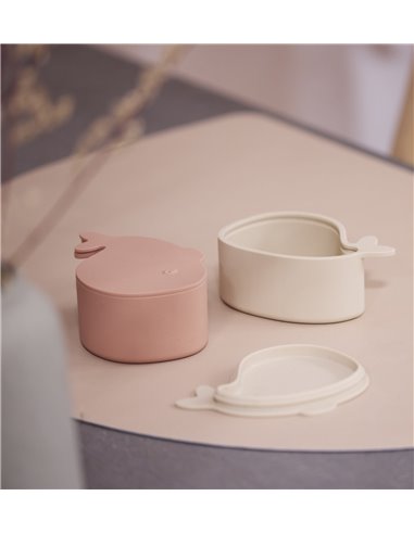  filibabba - 2 snack boxes Baleine Blush                 