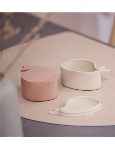  filibabba - 2 snack boxes Baleine Blush                 