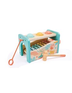 Banc à marteler - jungle Bois et turquoise - Hape