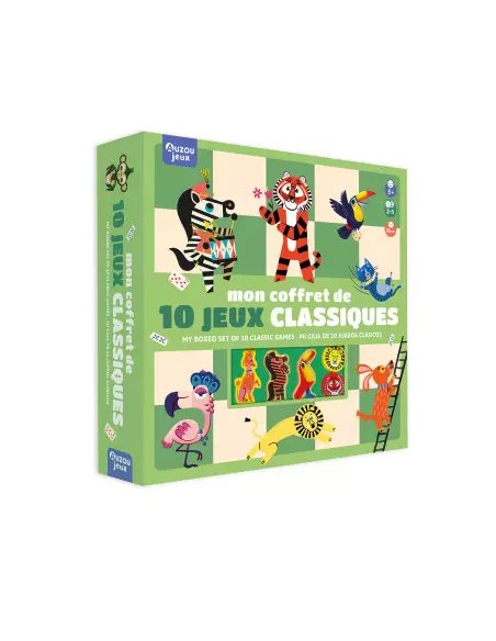 Mon coffret de 10 jeux classiques - Auzou