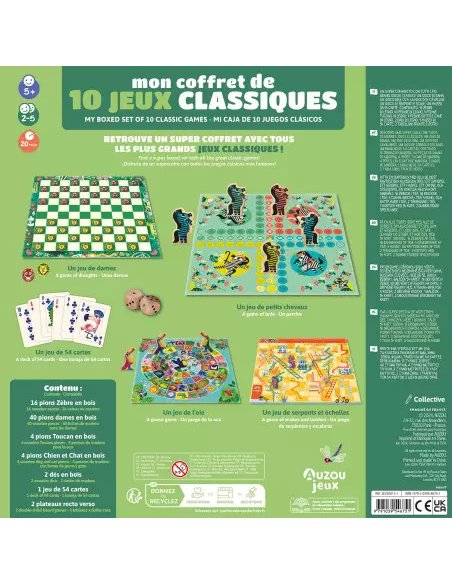 Mon coffret de 10 jeux classiques - Auzou