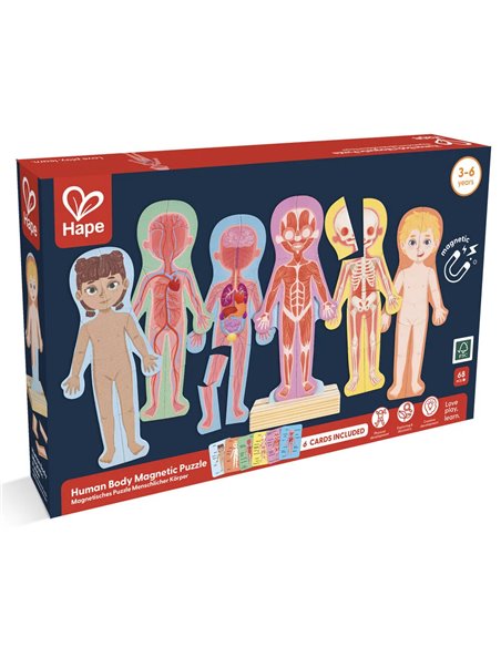 Puzzle aimanté - assemble le corps humain - Hape