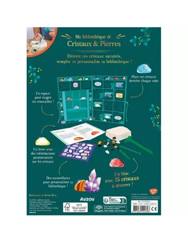 Ma bibliothèque de cristaux et pierres - Auzou