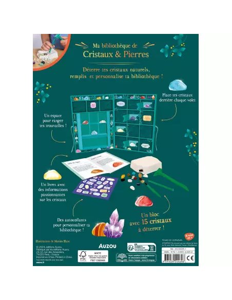 Ma bibliothèque de cristaux et pierres - Auzou
