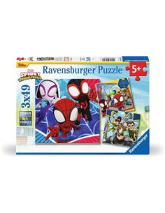 Puzzles 3x49 pièces - Spidey, le lanceur de toile