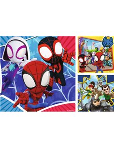 Puzzles 3x49 pièces - Spidey, le lanceur de toile 2