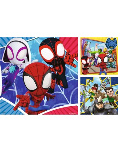 Puzzles 3x49 pièces - Spidey, le lanceur de toile