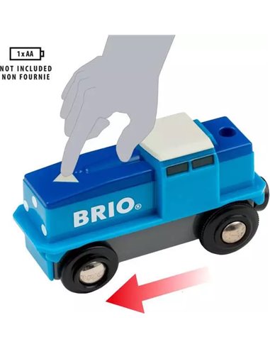 BRIO Locomotive Bleue à pile