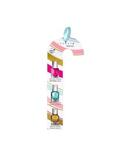 COFFRET SUCRE D'ORGE - 3 VERNIS ENFANTS : Rose fushia, Turquoise, Doré - INUWET