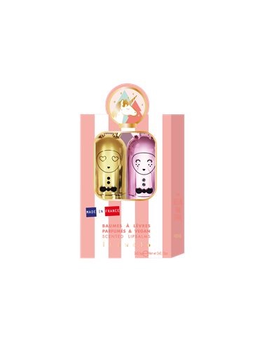 DUO BAUMES LEVRES JINGLE PINK : Cheesecake, Sorbet framboise - INUWET