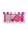 COFFRET KIDS GLITTER GIRL ROSE : Strass multi usage, Baume lèvres cerise, Miroir glitter, Vernis enfant - INUWET