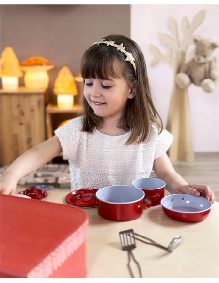 Set de Casseroles en Métal Rouge