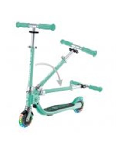 Trottinette GLOBBER 2 roues FLOW FOLDABLE JUNIOR LIGHTS - Vert Menthe