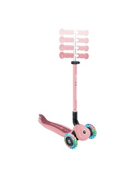 Trottinette GLOBBER évolutive GO-UP ACTIVE LIGHTS - Rose Pastel