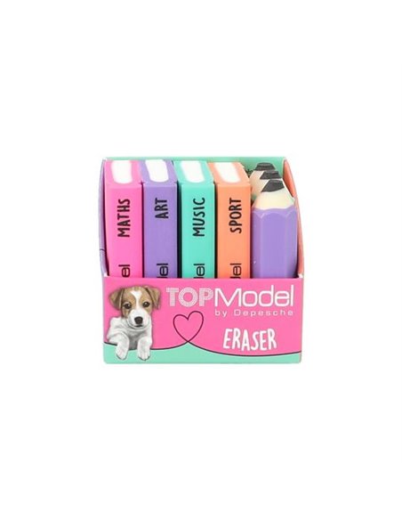 TOPModel gomme livre et crayon