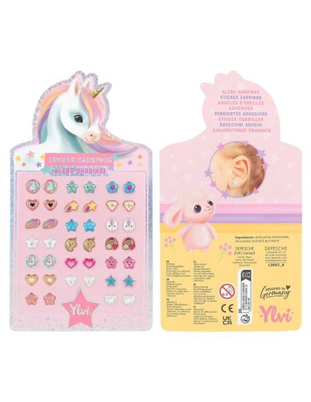 Lot de 464 boucles d'oreilles à coller pour filles, avec strass autocollants 3D, plusieurs couleurs et formes, autocollants à paillettes pour filles