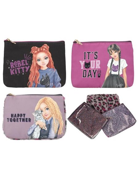 Trousse de toilette TOPModel avec écriture REBEL KITTY