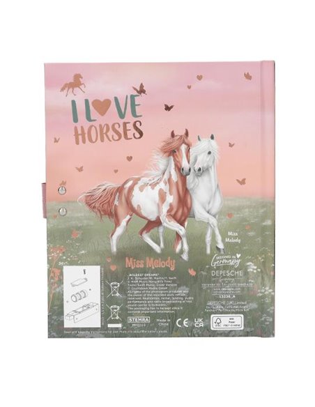 Miss Melody Journal avec code et son, motif 1