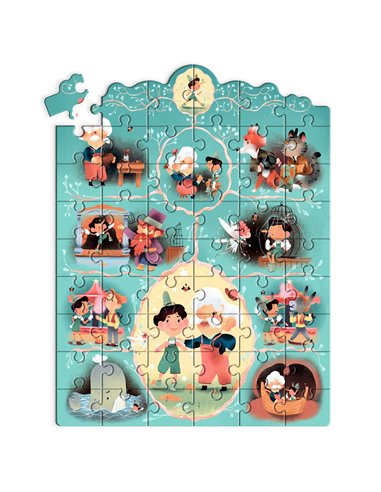 Story Puzzle - Pinocchio - 54 pcs - Djeco