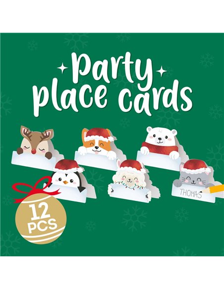 Set 12 Marque-Places Noël - Legami