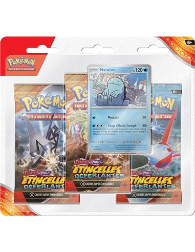 Pokémon EV08 : pack 3 boosters étincelles déferlantes